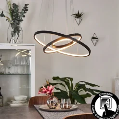 Suspension Preci Led Noir, 1 Lumiere