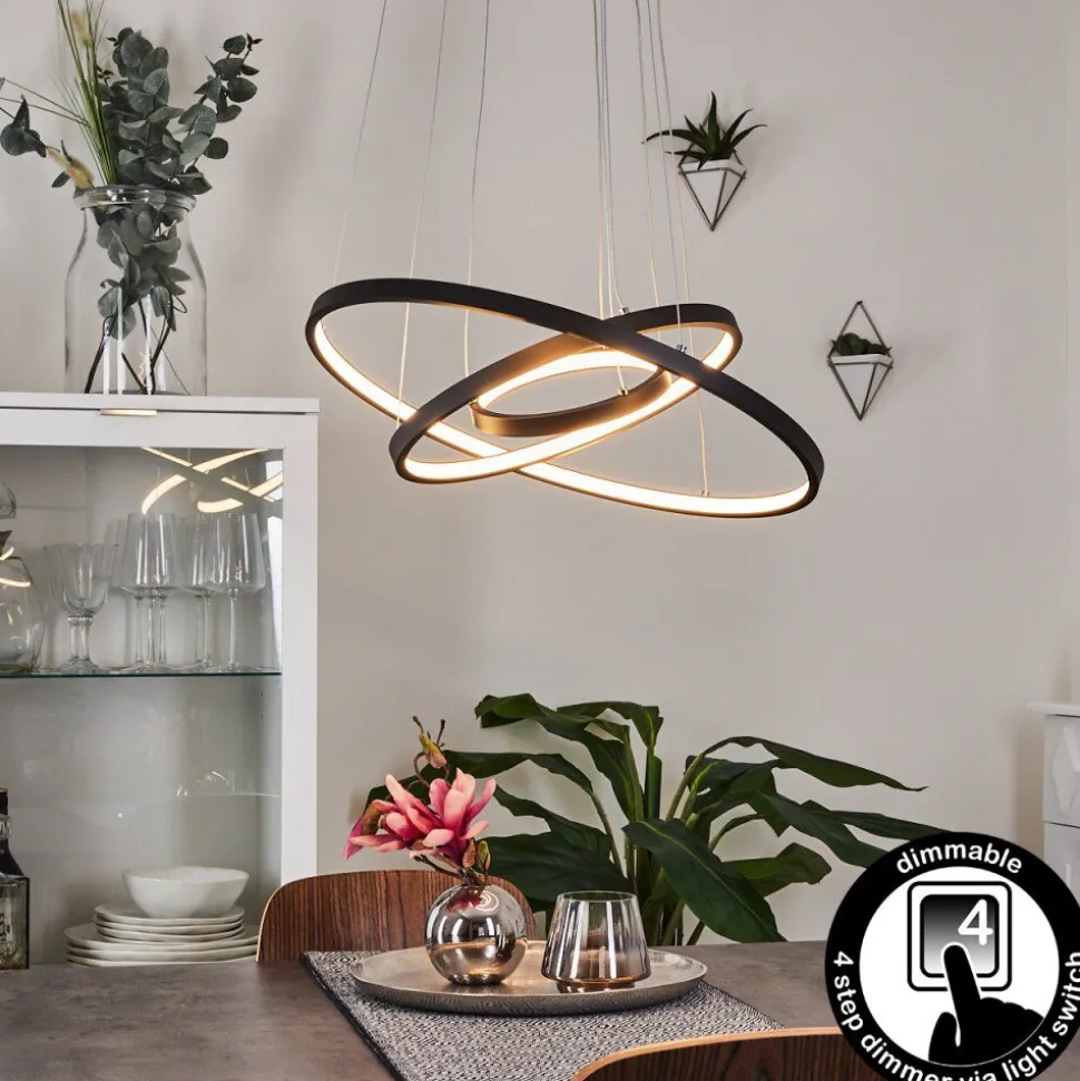 Suspension Preci Led Noir, 1 Lumiere