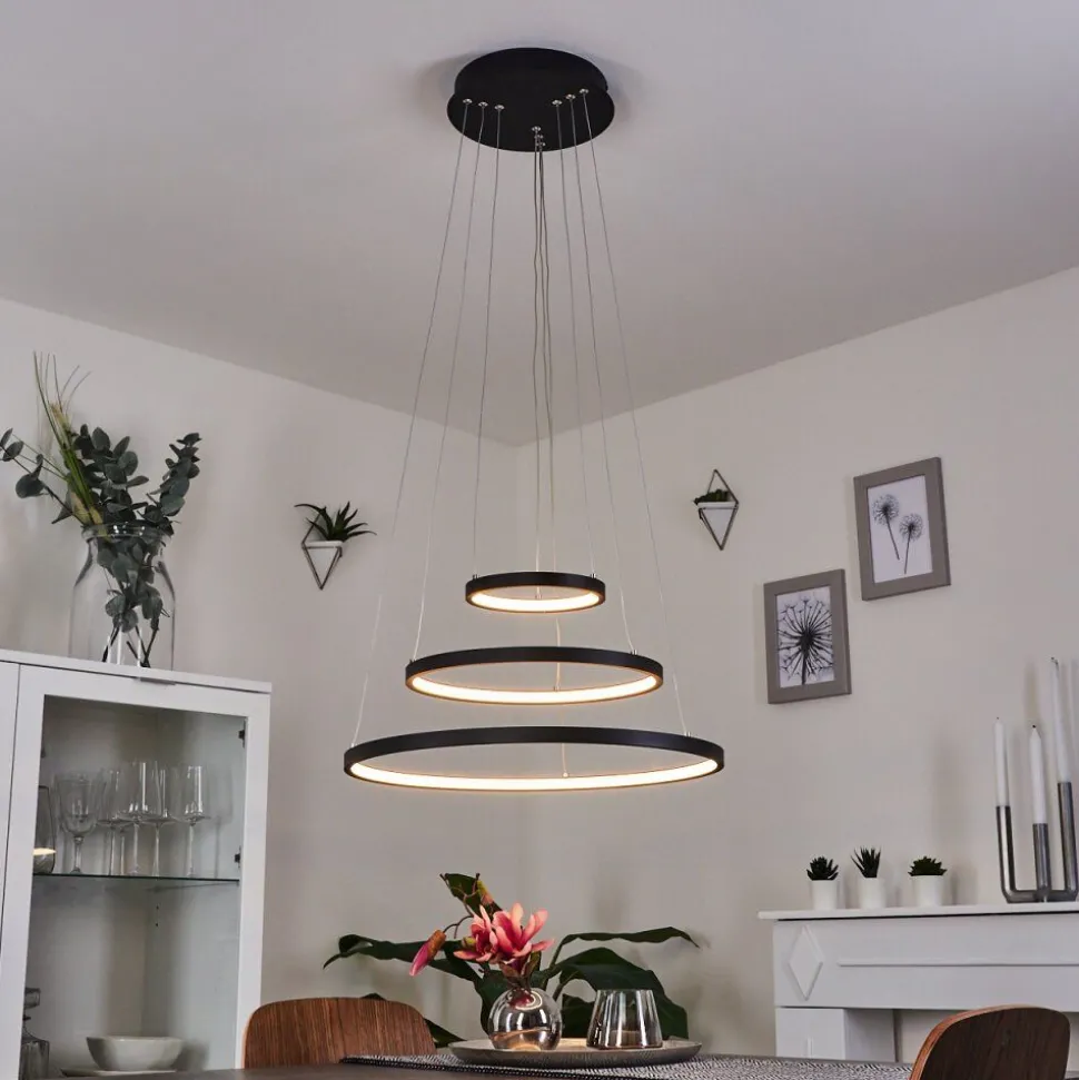 Suspension Preci Led Noir, 1 Lumiere
