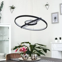 Suspension Preci Led Noir, 1 Lumiere
