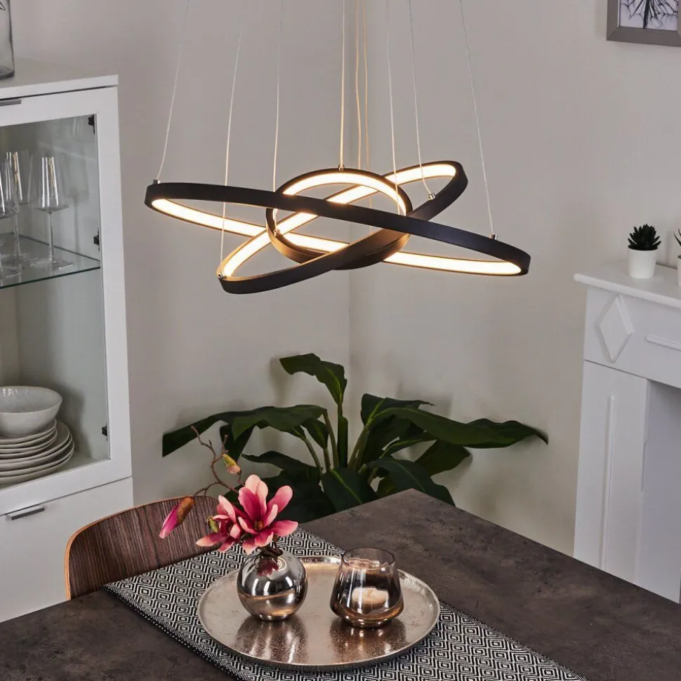 Suspension Preci Led Noir, 1 Lumiere