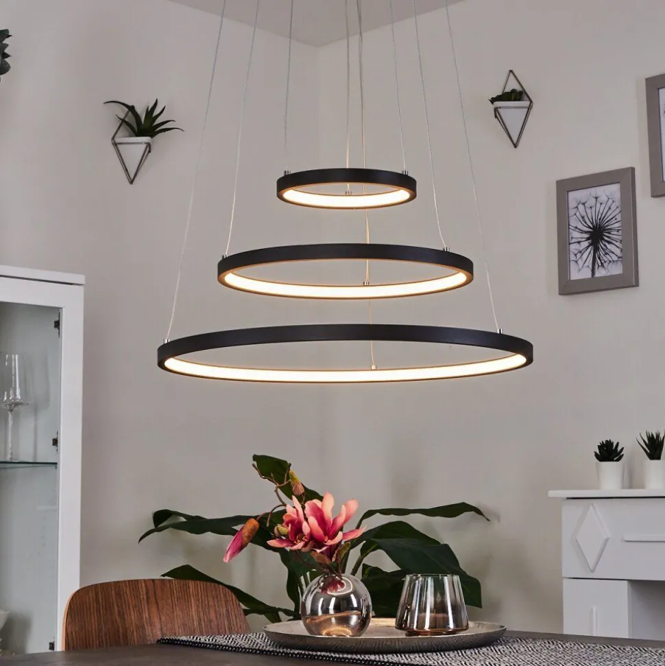 Suspension Preci Led Noir, 1 Lumiere