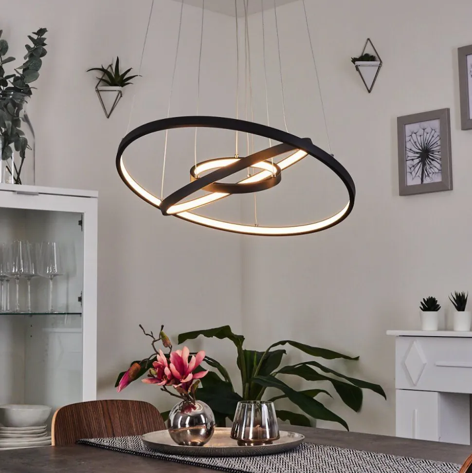 Suspension Preci Led Noir, 1 Lumiere