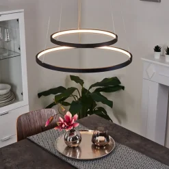 Suspension Preci Led Noir, 1 Lumiere