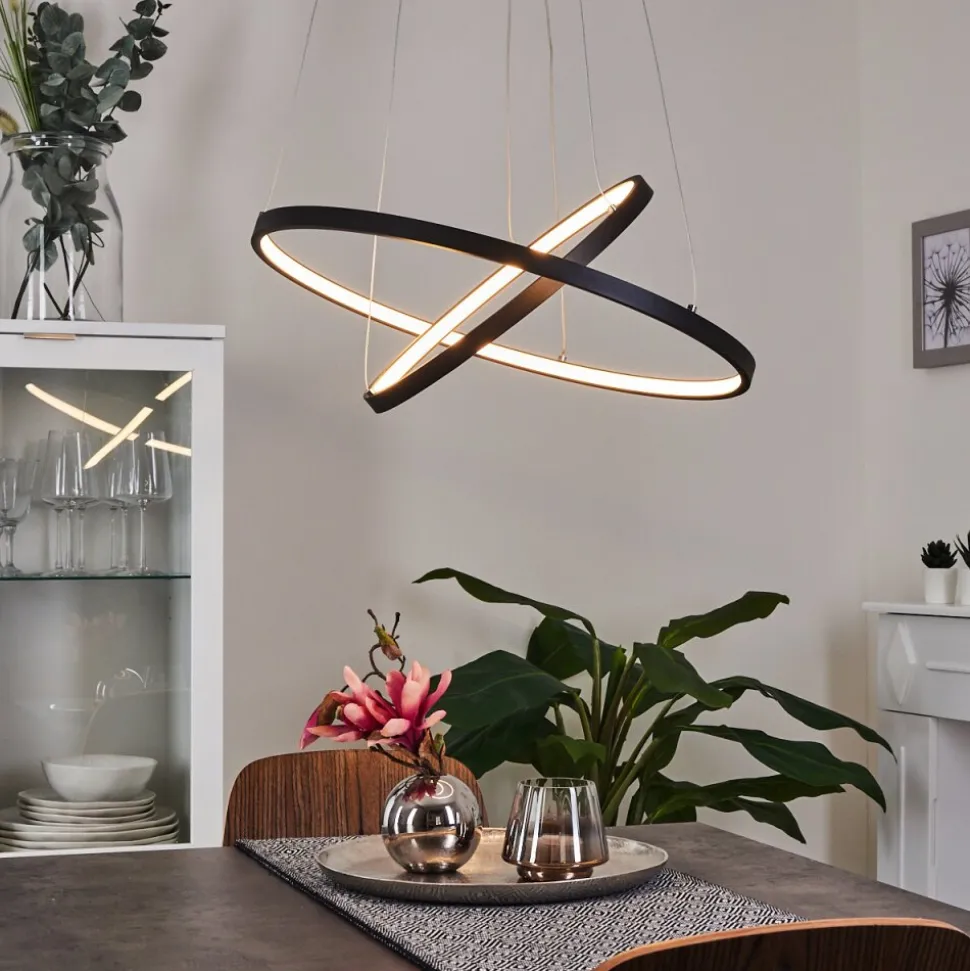 Suspension Preci Led Noir, 1 Lumiere