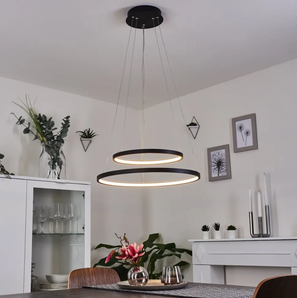 Suspension Preci Led Noir, 1 Lumiere