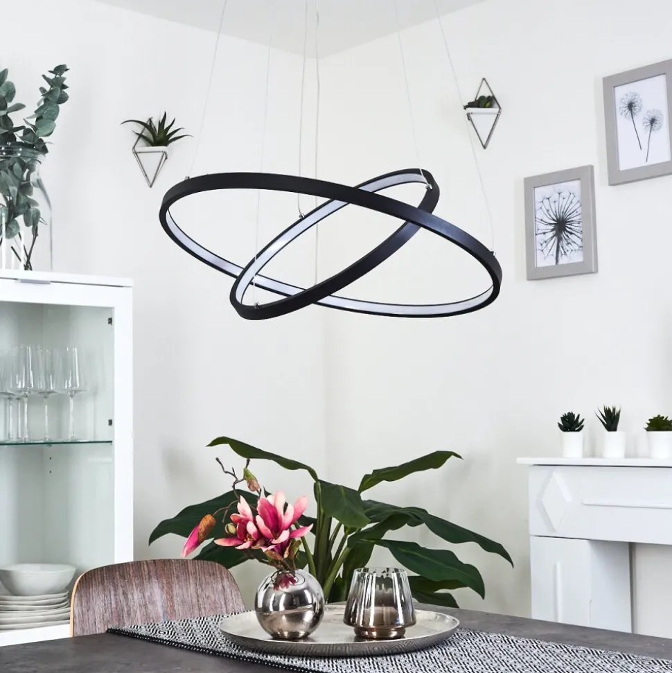 Suspension Preci Led Noir, 1 Lumiere