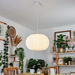 Suspension Regufe Blanc, 1 Lumiere