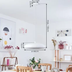 Suspension Rhone Led Blanc, 1 Lumiere, Changeur De Couleurs