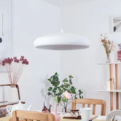 Suspension Rhone Led Blanc, 1 Lumiere, Changeur De Couleurs