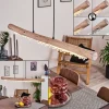 Suspension Rodeche Led Bois Clair, Noir, 1 Lumiere