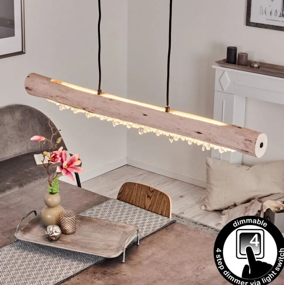 Suspension Rodeche Led Noir, 2 Lumieres