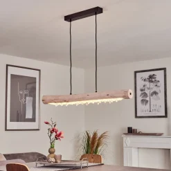 Suspension Rodeche Led Noir, 2 Lumieres