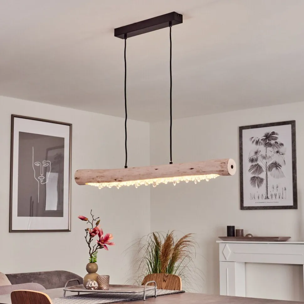 Suspension Rodeche Led Noir, 2 Lumieres