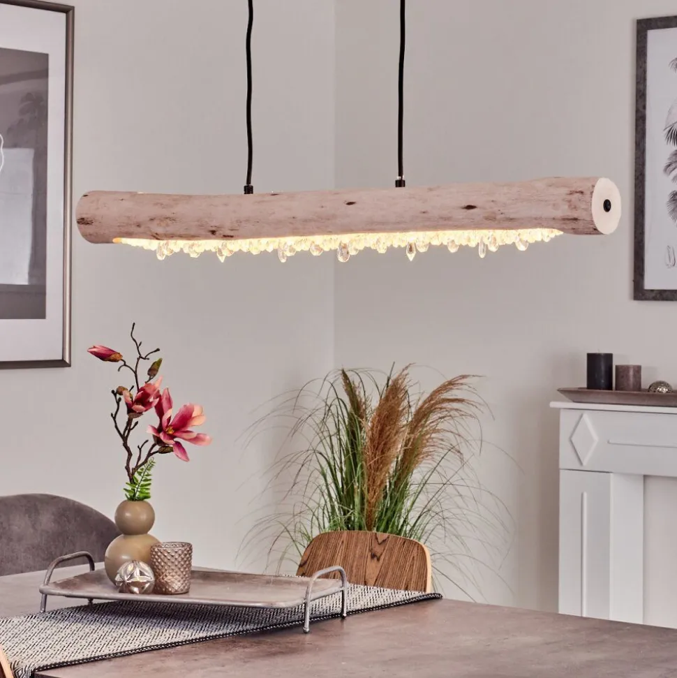 Suspension Rodeche Led Noir, 2 Lumieres
