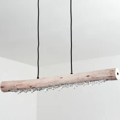 Suspension Rodeche Led Noir, 2 Lumieres