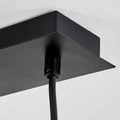 Suspension Salamonde Noir, 4 Lumieres