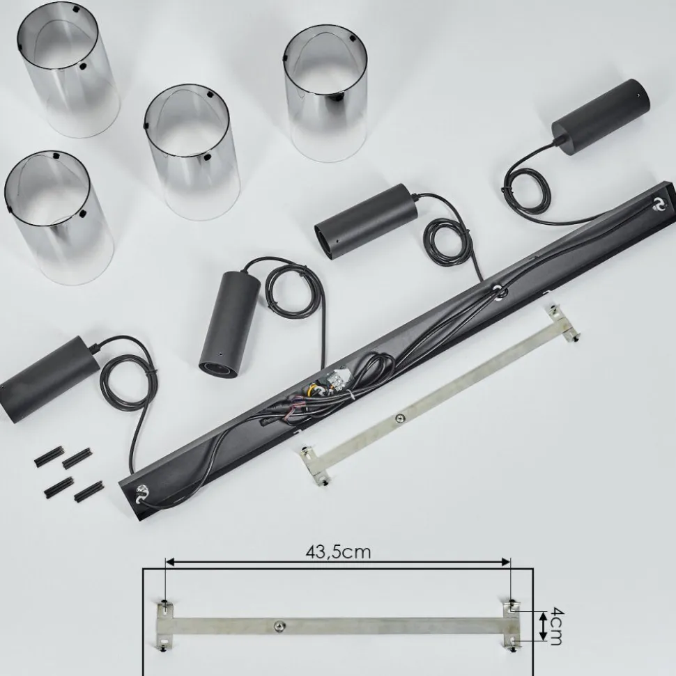 Suspension Sambour Noir, 4 Lumieres