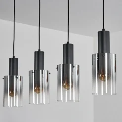 Suspension Sambour Noir, 4 Lumieres