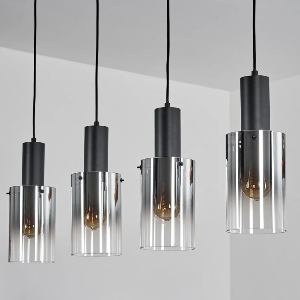 Suspension Sambour Noir, 4 Lumieres