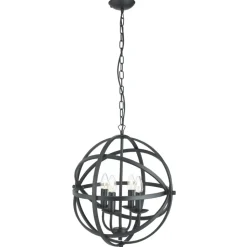 Suspension Searchlight Orbit Noir, 4 Lumieres