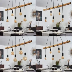 Suspension Seegaard Noir, 5 Lumieres
