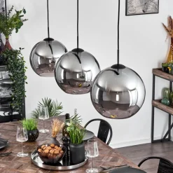 Suspension Semrong Noir, 3 Lumieres