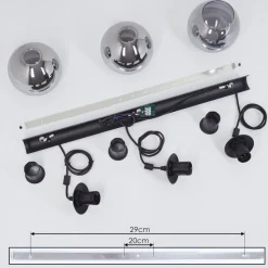 Suspension Sernf Noir, 3 Lumieres