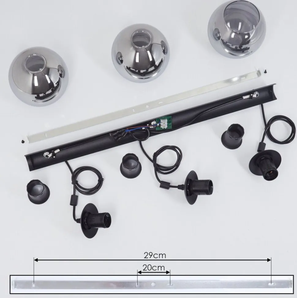 Suspension Sernf Noir, 3 Lumieres
