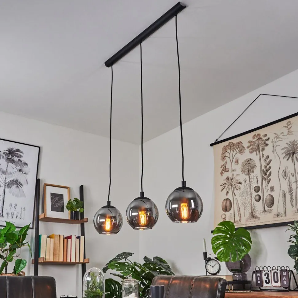 Suspension Sernf Noir, 3 Lumieres