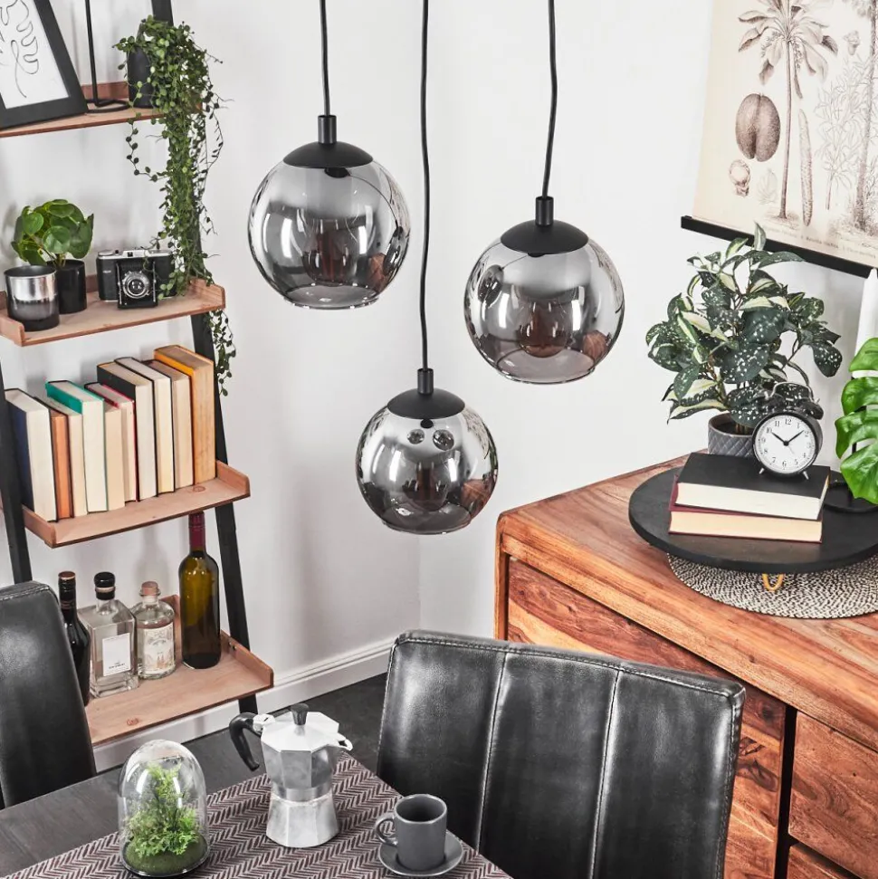 Suspension Sernf Noir, 3 Lumieres