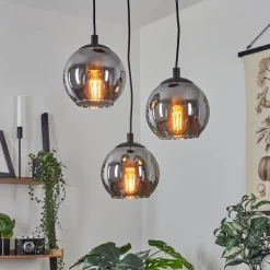 Suspension Sernf Noir, 3 Lumieres