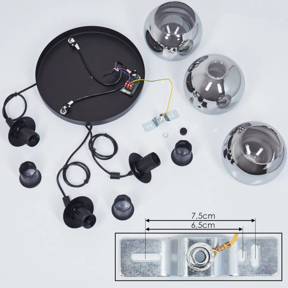 Suspension Sernf Noir, 3 Lumieres