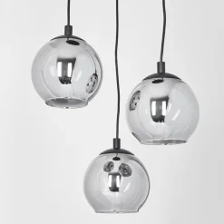 Suspension Sernf Noir, 3 Lumieres