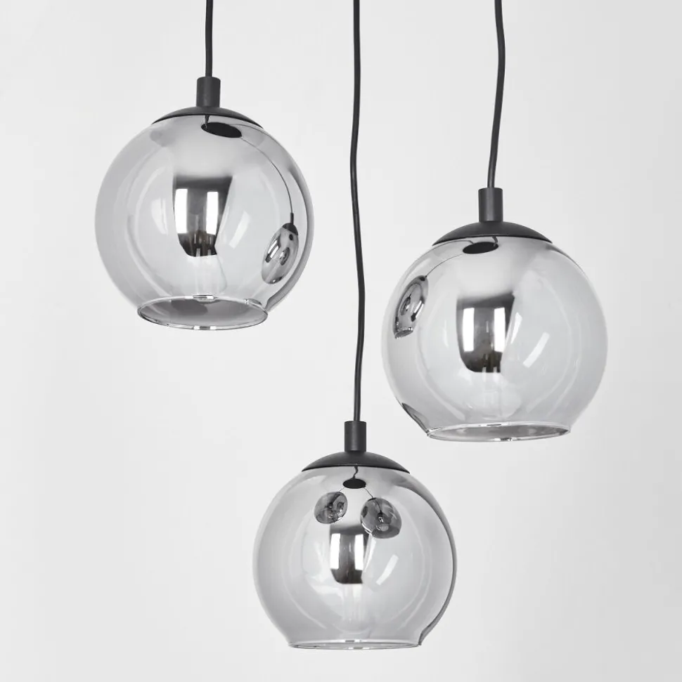 Suspension Sernf Noir, 3 Lumieres