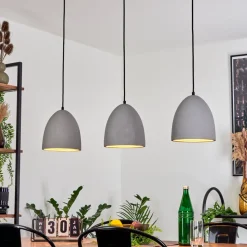 Suspension Stettler Noir, 3 Lumieres