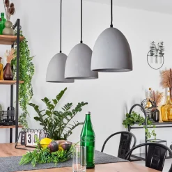 Suspension Stettler Noir, 3 Lumieres