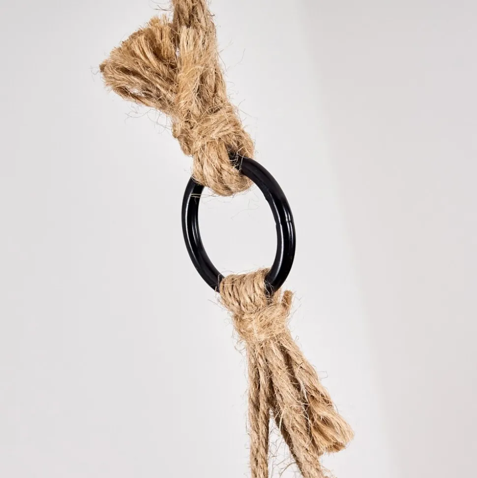 Suspension Taheramo Bois Clair, Noir, 3 Lumieres