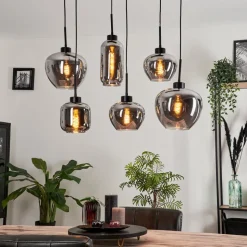 Suspension Talok Fume, 6 Lumieres