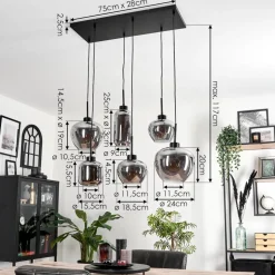 Suspension Talok Fume, 6 Lumieres