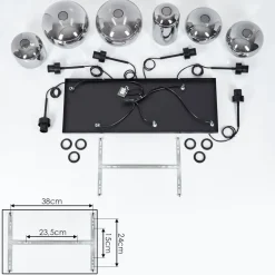 Suspension Talok Fume, 6 Lumieres