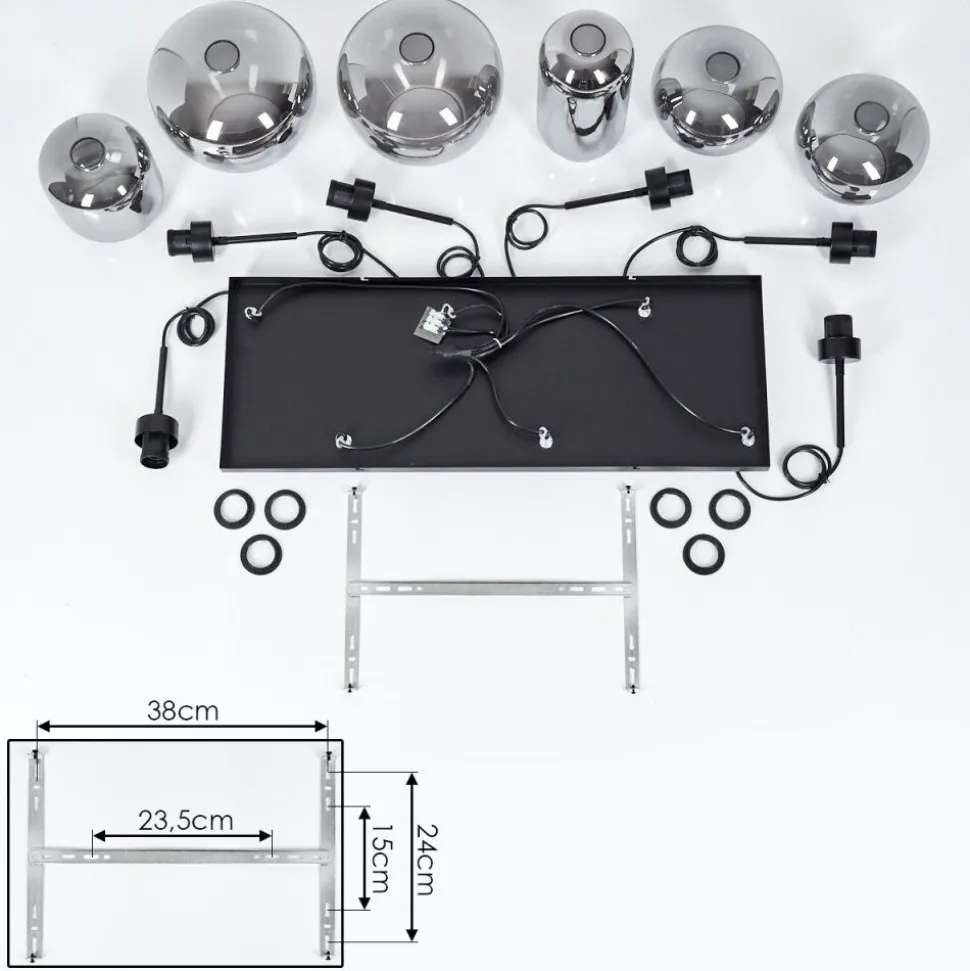 Suspension Talok Fume, 6 Lumieres