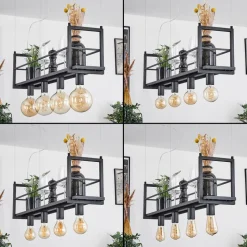 Suspension Tasan Noir, 4 Lumieres