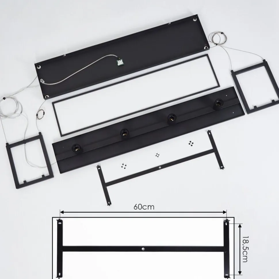 Suspension Tasan Noir, 4 Lumieres