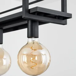 Suspension Tasan Noir, 4 Lumieres