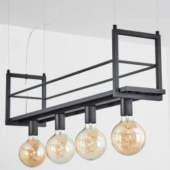 Suspension Tasan Noir, 4 Lumieres