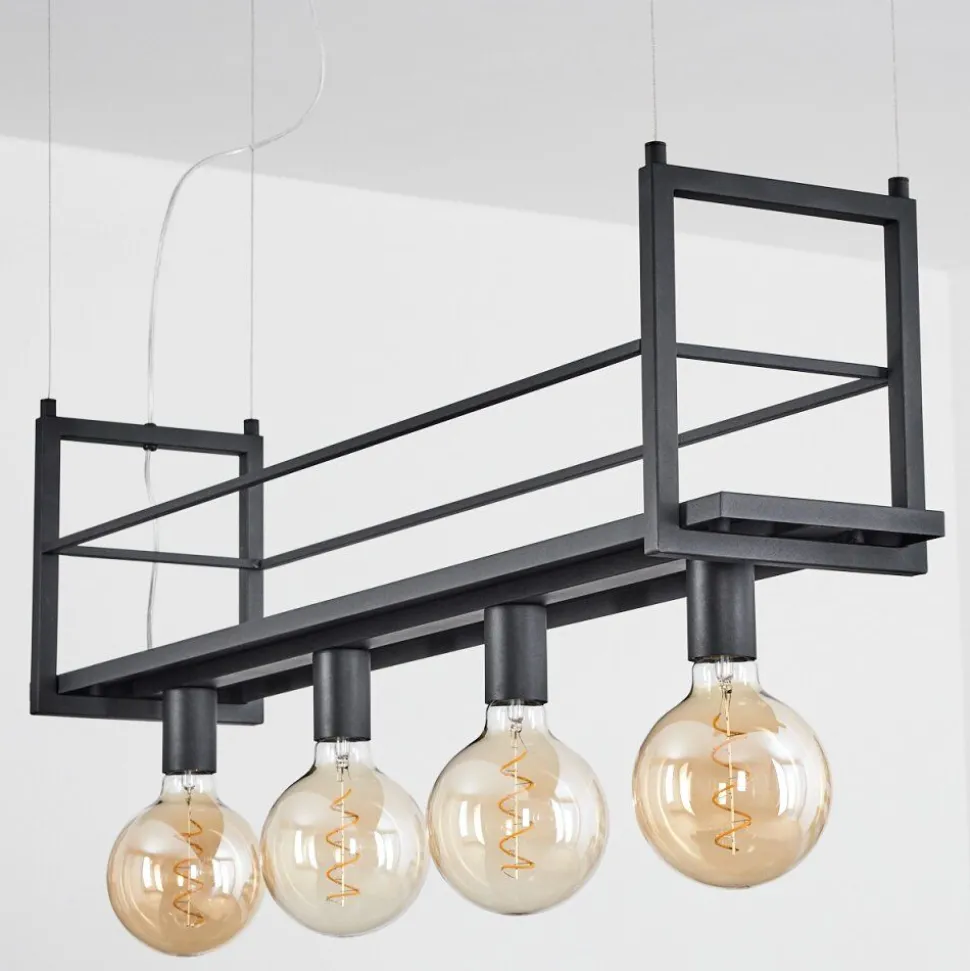 Suspension Tasan Noir, 4 Lumieres
