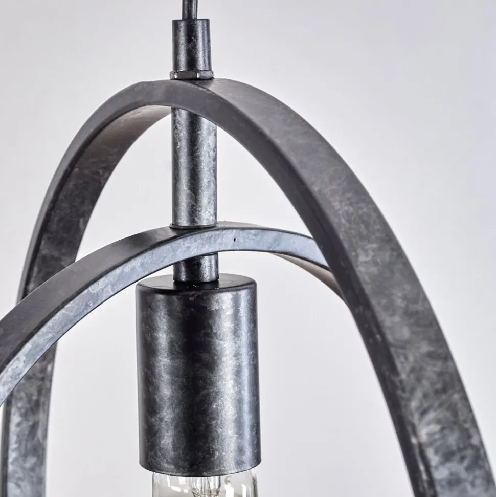 Suspension Tercel Brun Fonce, Nickel Mat, Noir, 3 Lumieres