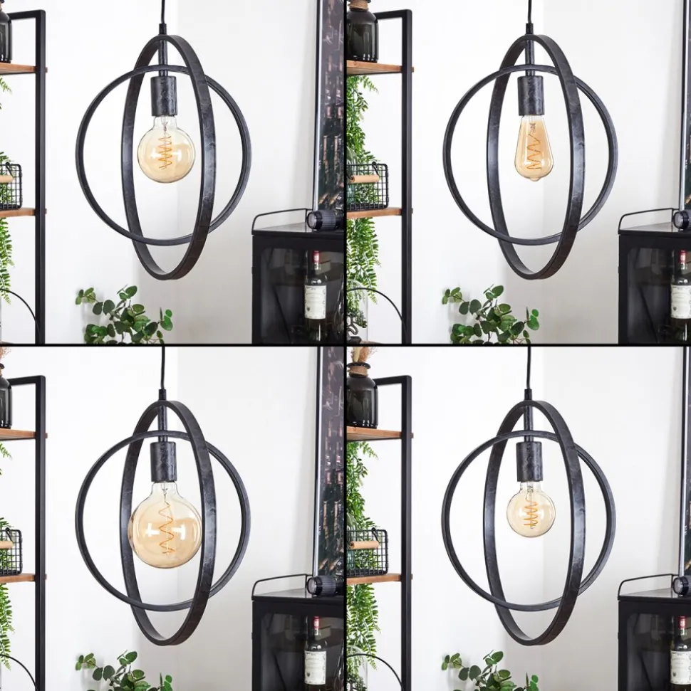 Suspension Tercel Noir, 1 Lumiere