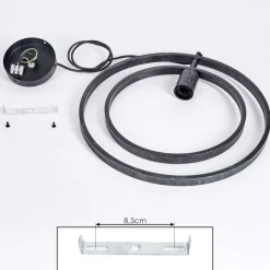 Suspension Tercel Noir, 1 Lumiere